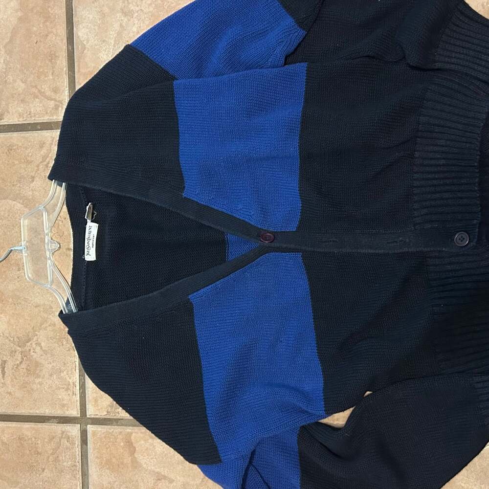 Vintage 90s Yves Saint Laurent Cardigan Sweater Adult Medium Mens